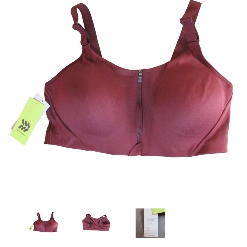 All in Motion High Support
Sculpt Zip-Front Mesh Cross-back Sports Bra